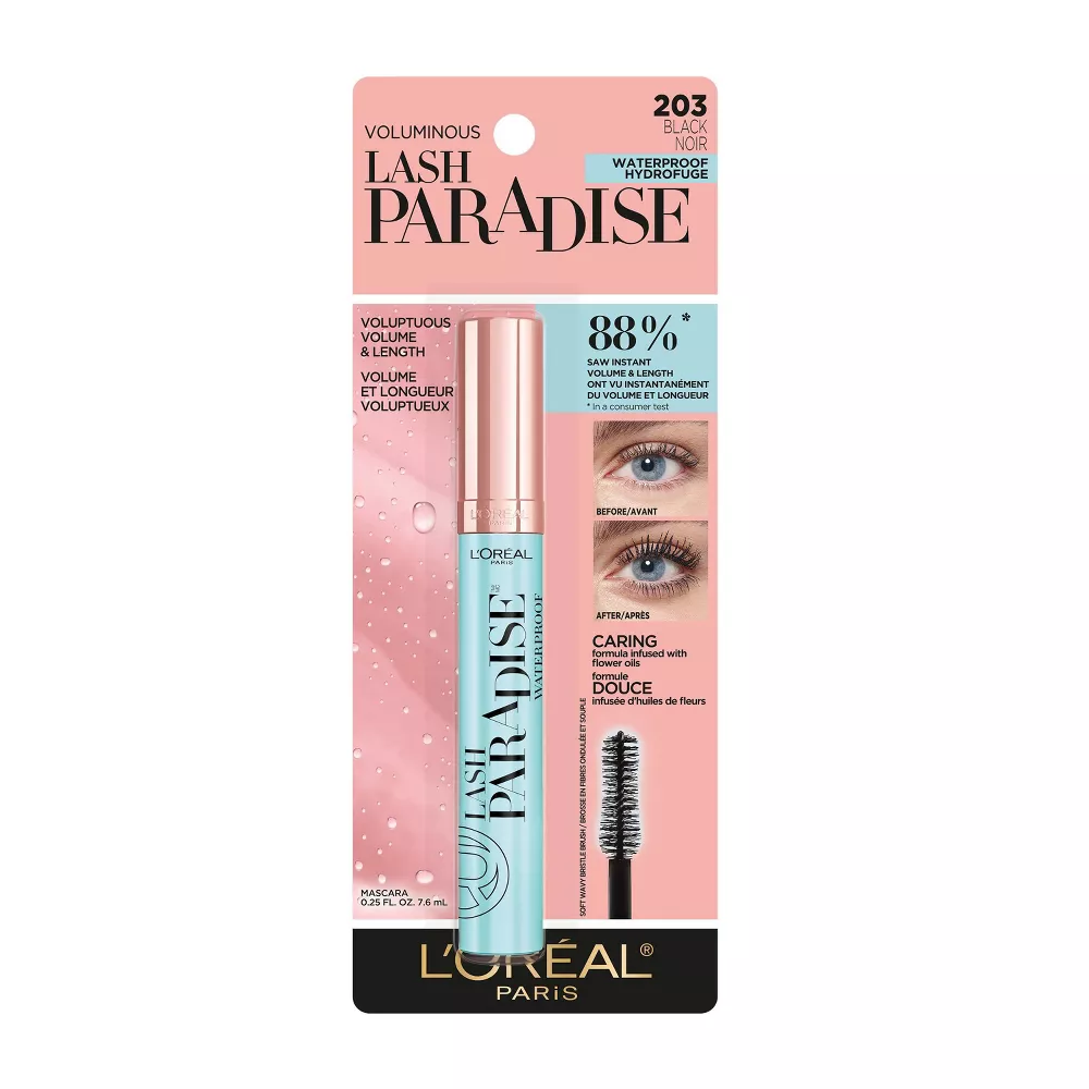 L'Oreal Paris Voluminous Lash Paradise Mascara - 0.28 fl oz- 203 Waterproof Black - Image 5