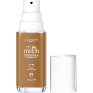L'Oreal Paris True Match Cream Foundation Makeup, C7 Cool Medium Deep, 1 fl oz