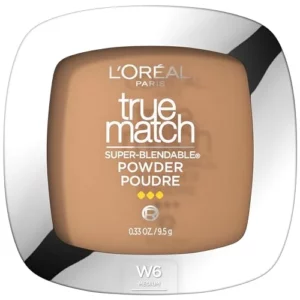 L'Oreal Paris True Match Super Blendable Oil Free Foundation Powder, W6 Medium, 0.33 oz,