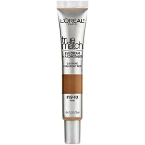 L'oreal Paris True Match Eye Cream In A Concealer, 0.5% Hyaluronic Acid, Deep N9-10, 0.4 Fl. Oz
