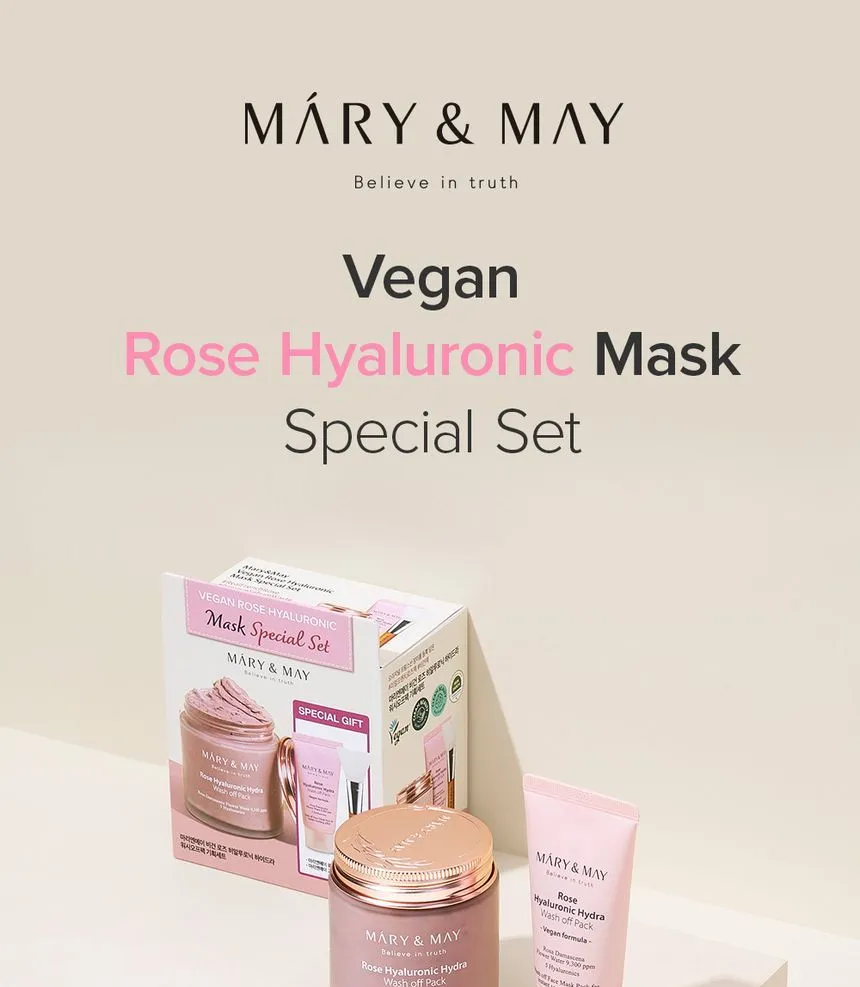 Mary & May Vegan Rose Hyaluronic Mask Special Set - Image 6