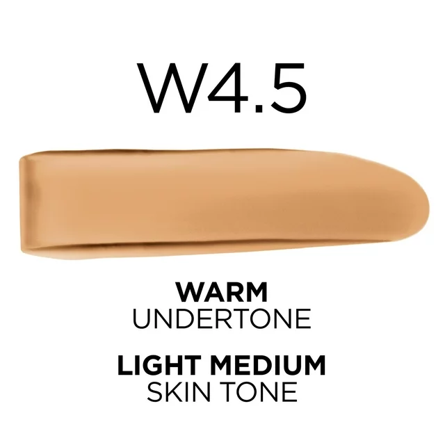 L'Oreal Paris True Match Cream Foundation Makeup, W4.5 Warm Light Medium, 1 fl oz - Image 4
