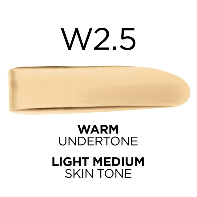 L'Oreal Paris True Match Cream Foundation Makeup, W2.5 Warm Light Medium, 1 fl oz - Image 3
