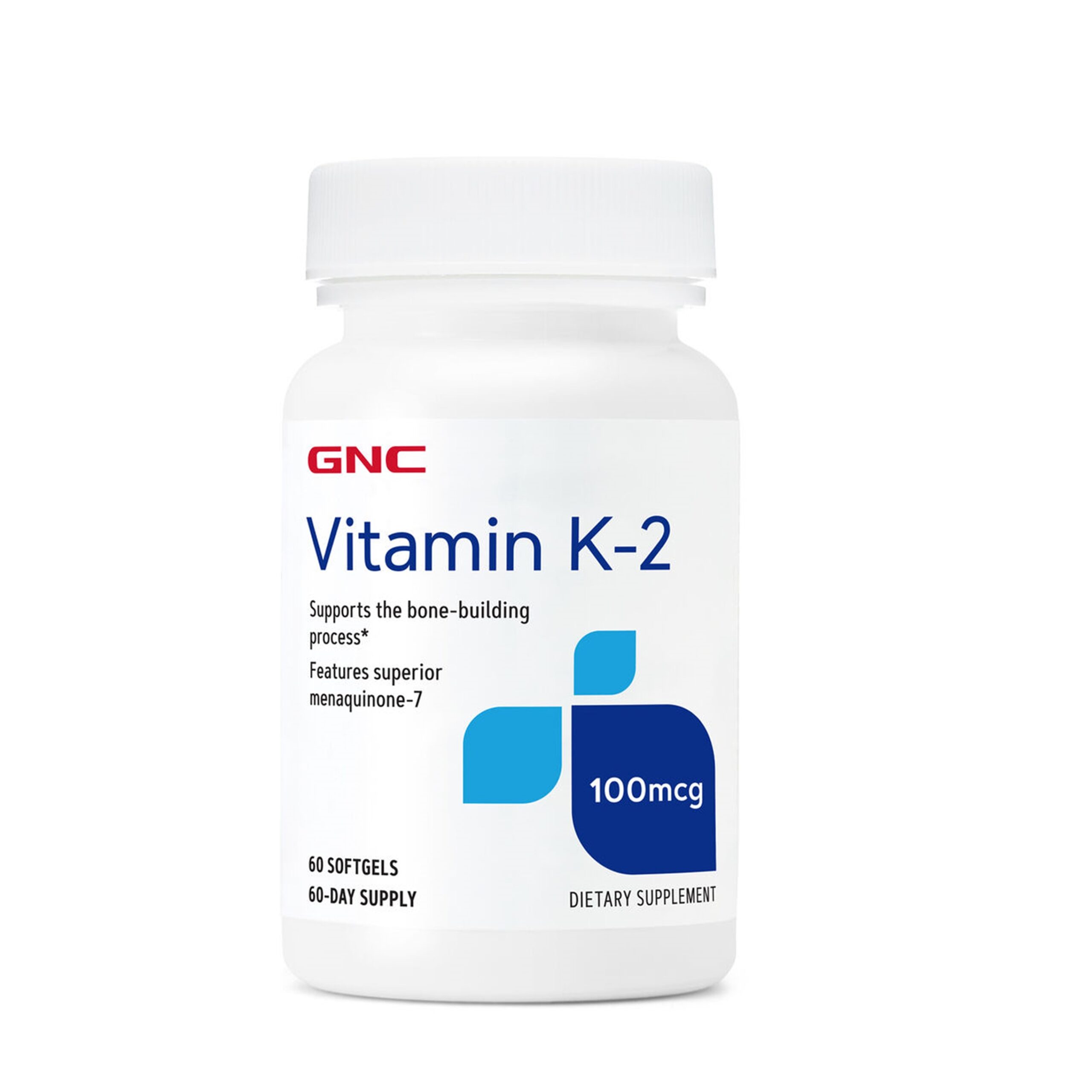 GNC Vitamin K-2 - 100 mcg - 60 Softgels (60 Servings)