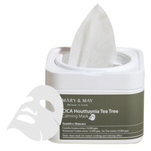 Mary&May CICA Houttuynia Tea Tree Calming Mask 30ea | Quick dispenser type 30 sheet