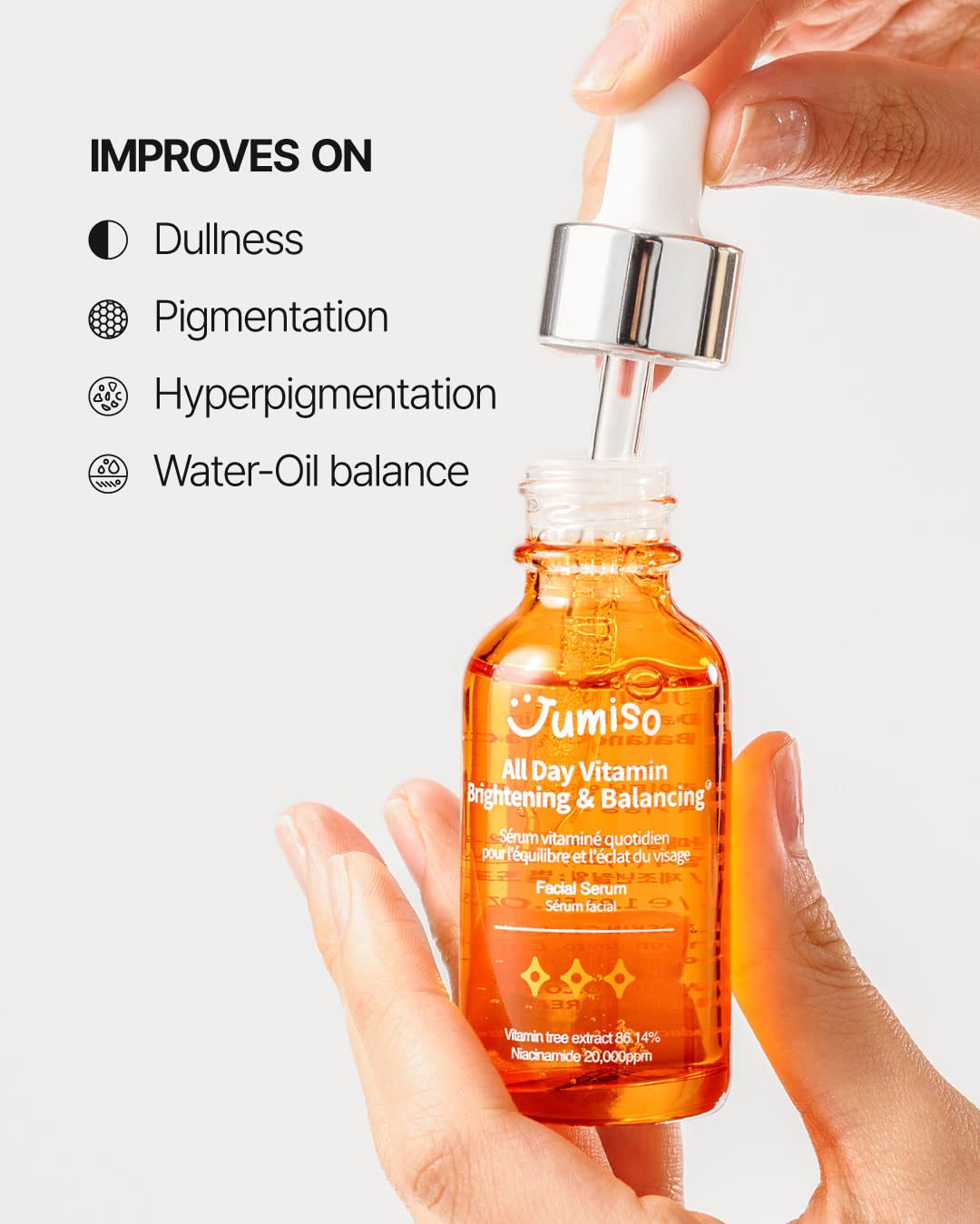 JUMISO All Day Vitamin Serum, Brightening & Balancing Facial Serum 30ml - Image 7