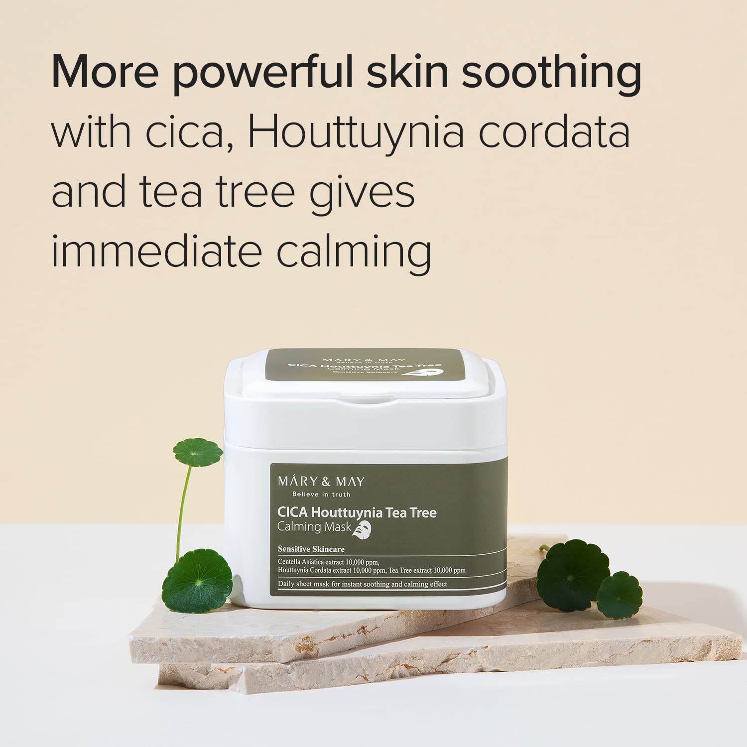 Mary&May CICA Houttuynia Tea Tree Calming Mask 30ea | Quick dispenser type 30 sheet - Image 5