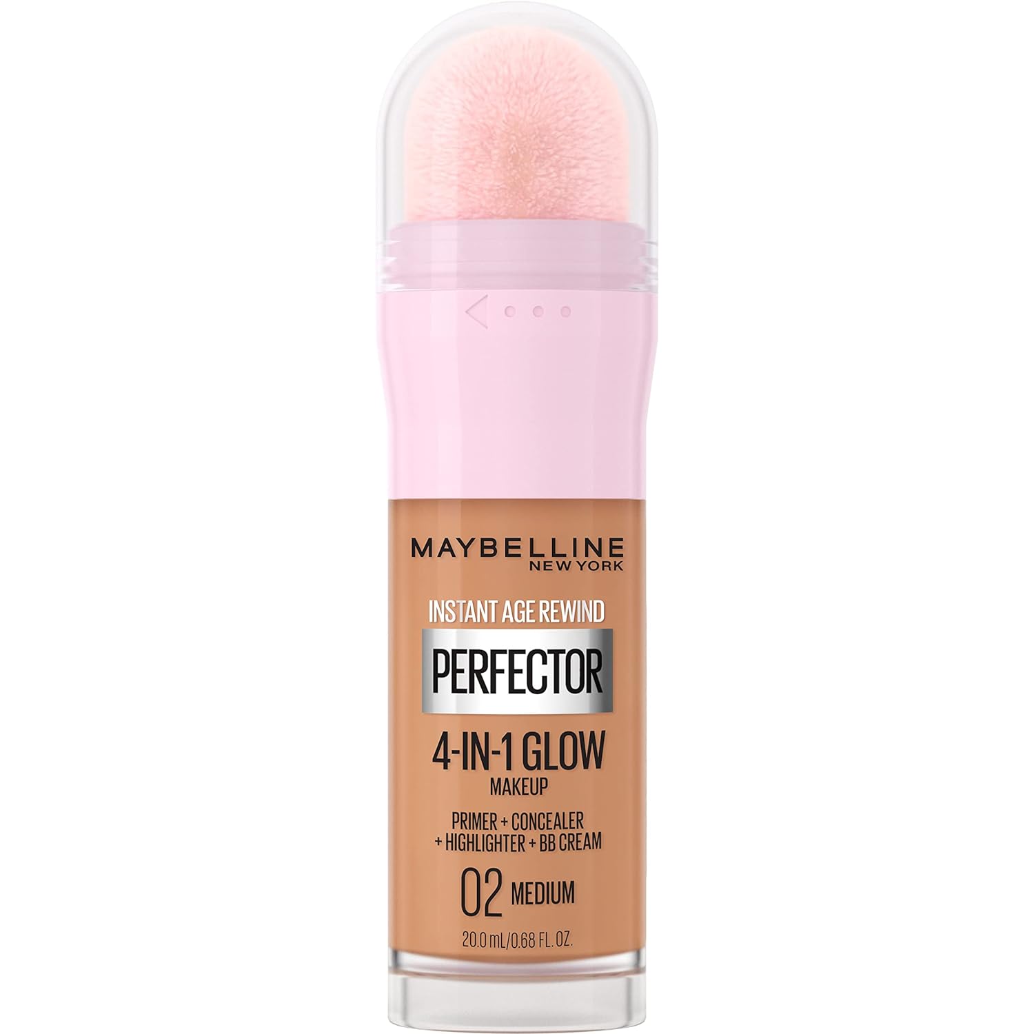 Maybelline New York Instant Age Rewind Instant Perfector 4-In-1 Glow Makeup, Medium 02