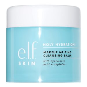 e.l.f. Holy Hydration! Makeup Melting Cleansing Balm, Face Cleanser & Makeup Remover, Infused with Hyaluronic Acid to Hydrate Skin, 2 Oz(Online Only)