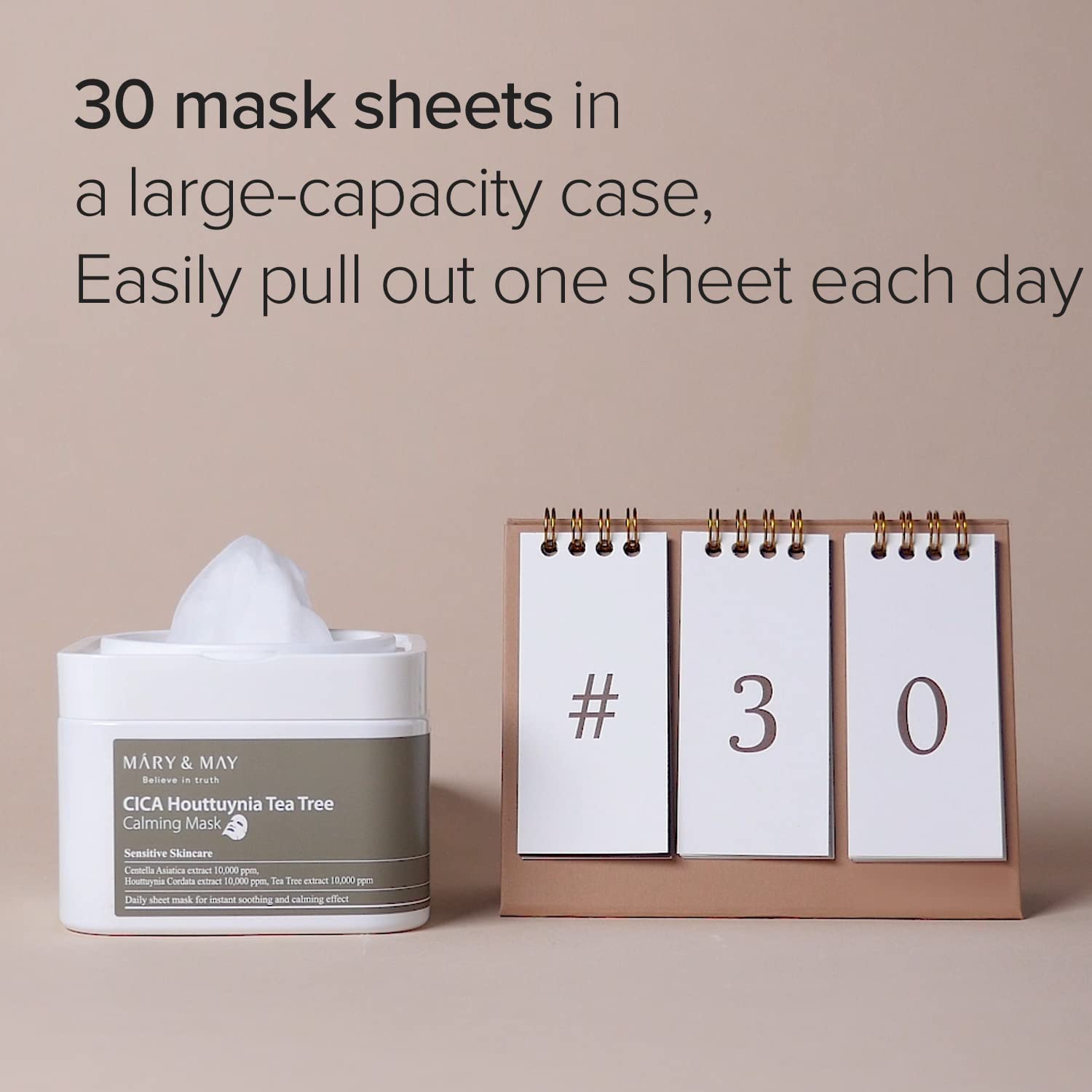 Mary&May CICA Houttuynia Tea Tree Calming Mask 30ea | Quick dispenser type 30 sheet - Image 4