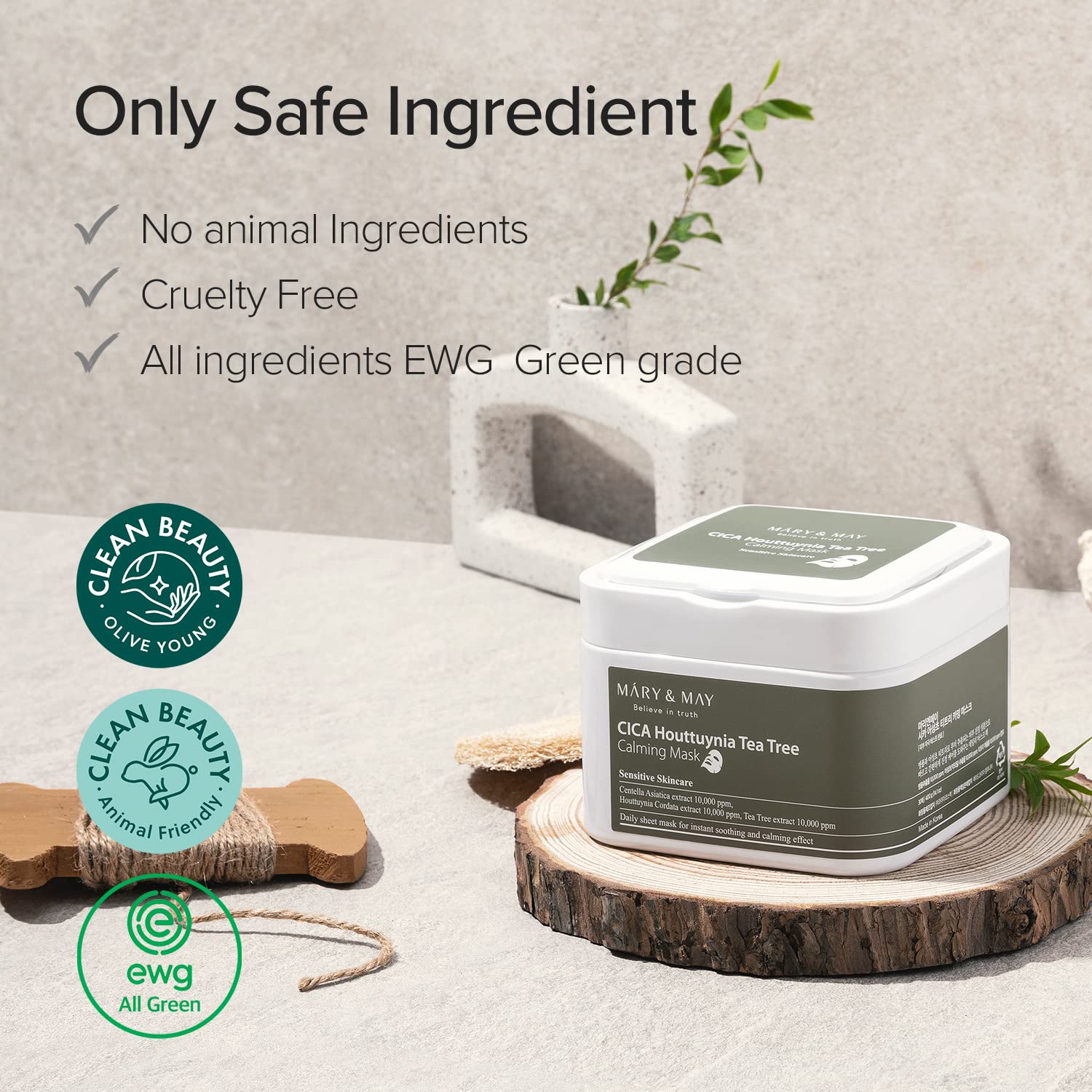 Mary&May CICA Houttuynia Tea Tree Calming Mask 30ea | Quick dispenser type 30 sheet - Image 6