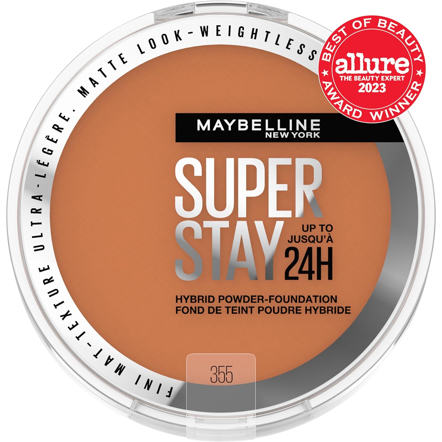 Maybelline Super Stay Up to 24HR Hybrid Powder-Foundation, Medium-to-Full Coverage Makeup, Matte Finish, 355 - Image 3