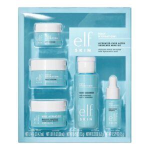e.l.f. SKIN Hydrated Ever After Skincare MINI Kit, Cleanser, Makeup Remover, Moisturizer & Eye Cream For Hydrating Skin