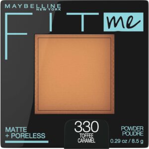 Maybelline Fit Me Matte + Poreless Pressed Face Powder Makeup & Setting Powder, Toffee 330