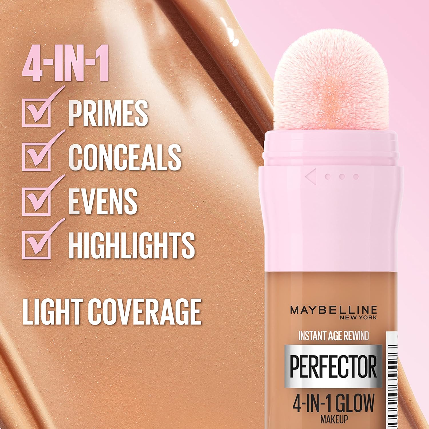 Maybelline New York Instant Age Rewind Instant Perfector 4-In-1 Glow Makeup, Medium 02 - Image 5
