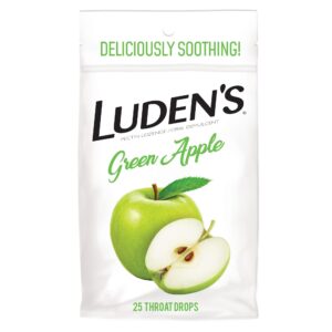 Ludens Soothing Throat Drops, Green Apple, 25 ct