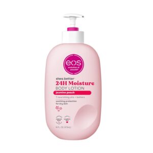 eos Shea Better Body Lotion- Jasmine Peach, 24-Hour Moisture Skin Care, Lightweight & Non-Greasy, Made with Natural Shea, Vegan, 16 fl oz