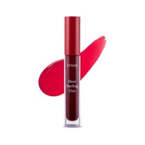 ETUDE Dear Darling Water Gel Tint Plum Red #PK002 (21AD)| Long-lasting Effect up with Fruity, Juicy, Moist, and Vivid coloring