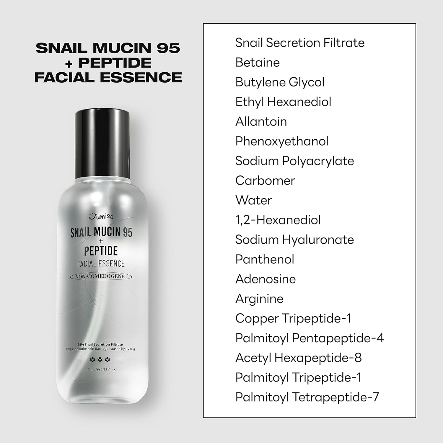 JUMISO Snail Mucin 95% + Peptide Essence 4.73 fl.oz / 140ml - Image 7