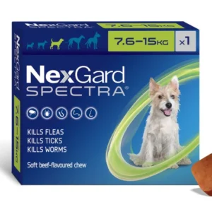 Nexgard Spectra Chewable Dog 7.6-15KG Single Chewable Tablet