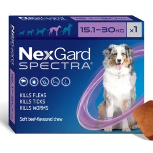 Nexgard Spectra Chewable Dog 15.1-30KG Single Chewable Tablet