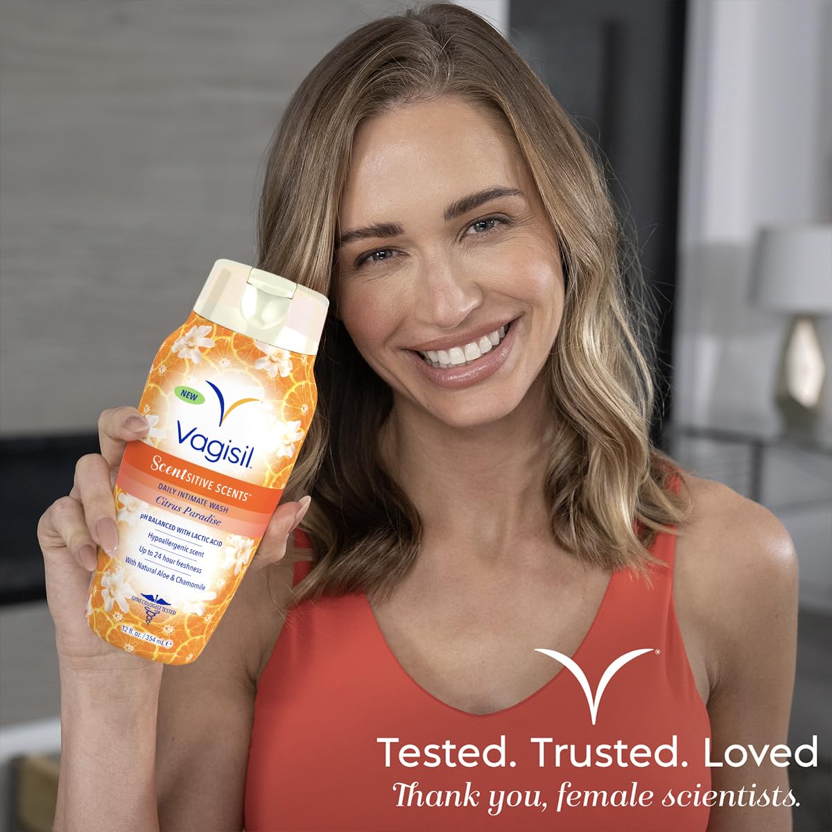 Vagisil Feminine Wash for Intimate Area Hygiene, Scentsitive Scents, pH Balanced and Gynecologist Tested, Citrus Paradise, 12 oz - Image 3