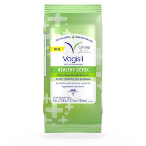 Vagisil Feminine Wipes - Healthy Detox All-Over Cleaning Wipes, 20ct