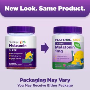 Alternative view of Natrol Kids Melatonin 1mg, Supplement for Restful Sleep, Sleep Gummies for Children, 90 Raspberry-Flavored Melatonin Gummies, 90 Day Supply