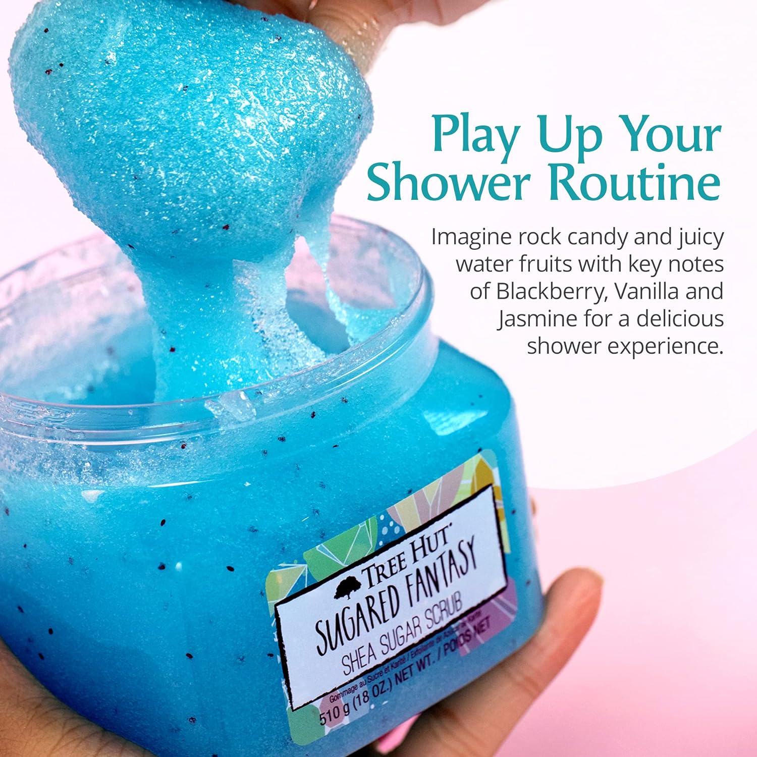 Tree Hut Sugared Fantasy Shea Sugar Scrub 18 Oz, Ultra Hydrating and Exfoliating Scrub - Image 6