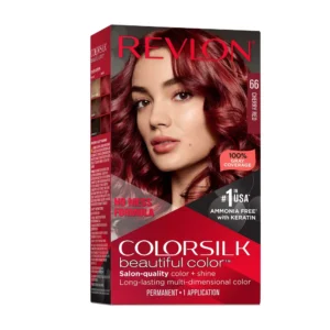 Revlon Colorsilk Beautiful Color Permanent Hair Color Long-Lasting High-Definition with 100% Gray Coverage - 4.4 fl oz #66 - Cherry Red