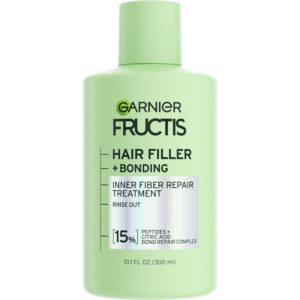Garnier Fructis Hair Filler Bonding Inner Fiber Repair Pre Shampoo Treatment, Rinse Out Hair Bonding Treatment With Bond Repair Complex, 10.1 Fl Oz