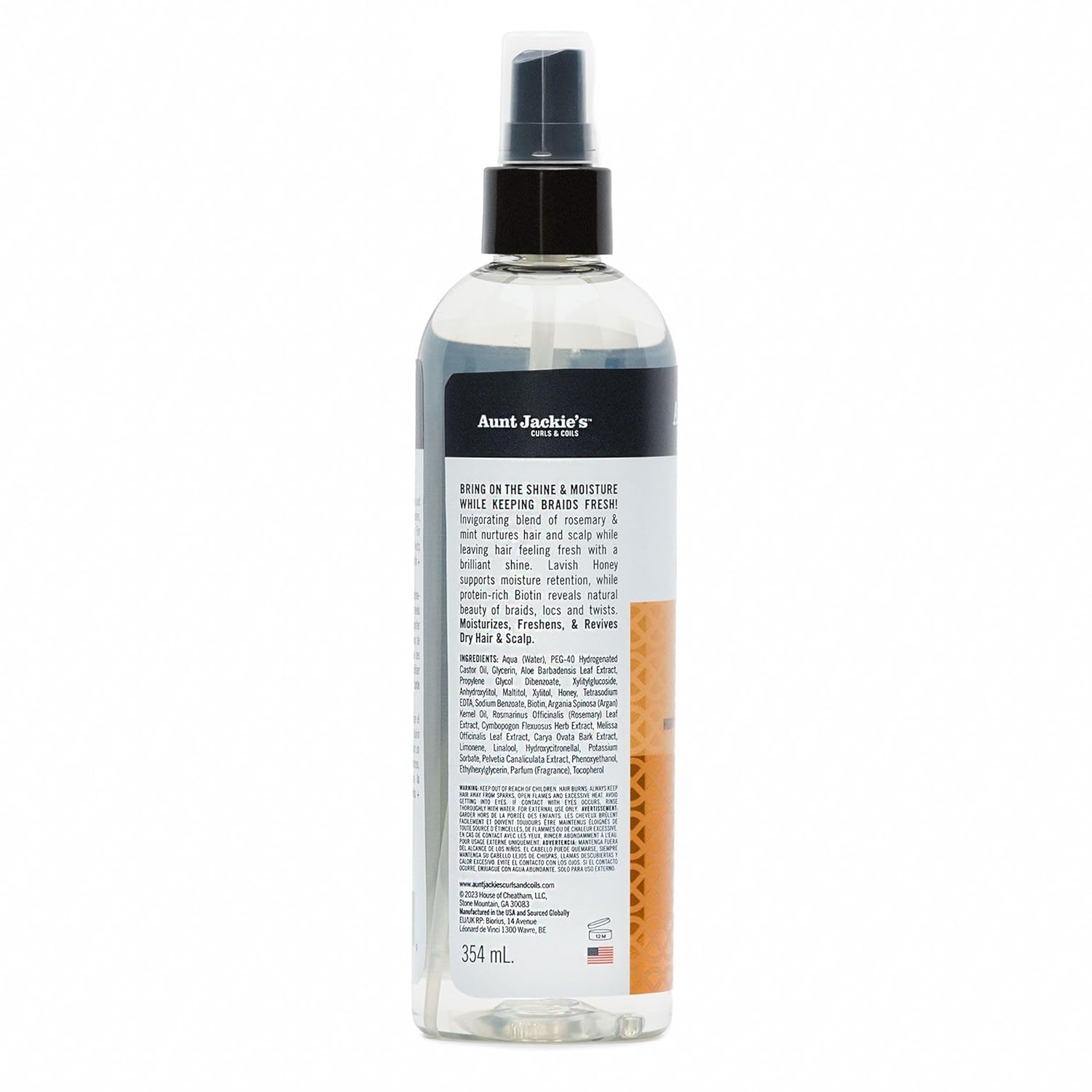 Aunt Jackie's Curls & Coils Braid + Twist Collection Oh So Strong Shine Boosting Moisturizer, 12 fl oz (Online Only) - Image 3