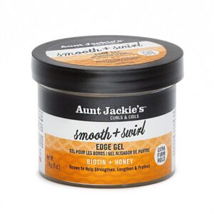 Aunt Jackie's Curls & Coils Braid + Twist Collection Smooth + Swirl Edge Gel with Extra Firm Hold, 4oz  (Online Only)