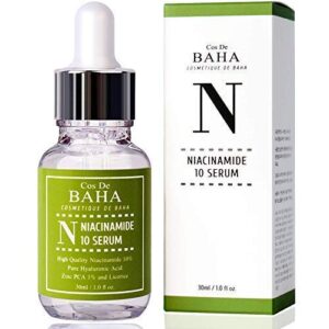 Cos de BAHA Niacinamide 10% Serum for Face - Pore Reducer + Uneven Skin Tone Treatment + Diminishes Acne Prone, Korean Skin Care, 1oz (30ml)