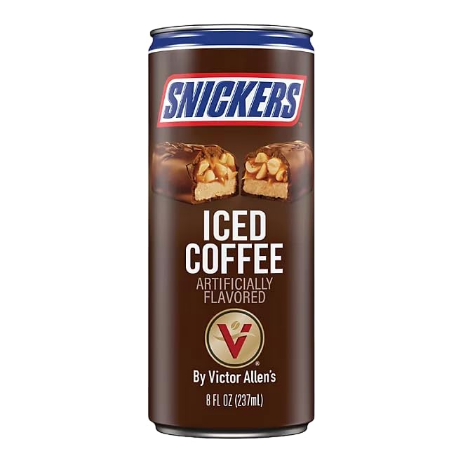 Snickers Iced Coffee Drink, Chocolate Snicker Flavor, 8 Oz Can