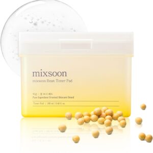 mixsoon Bean Toner Pad,Moisturizing, Elasticity,Exfoliation, Bean Extracts, Cotton Pad (280ml/9.46fl.oz/70 Sheets)
