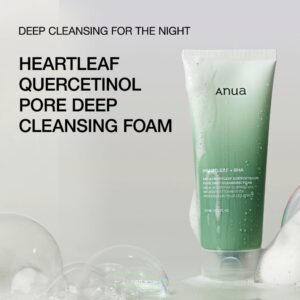 Alternative view of ANUA Heartleaf Quercetinol Pore Deep Cleansing Foam, Facial Cleanser, for Double Cleansing, BHA, Hyaluronic Acid, Glycerin, Face Wash, Blackhead Remover, (150ml/50 fl.oz.) (Packaging may vary)