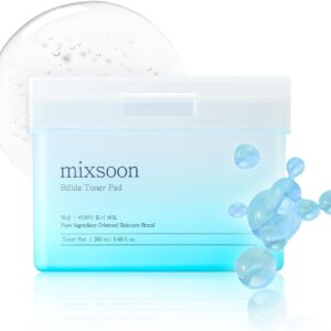 mixsoon Bifida Toner Pad,Moisture Barrier, Bifida Ferment Lysate, Rayon Sponge Pad (280ml/9.46fl.oz/120 Sheets)