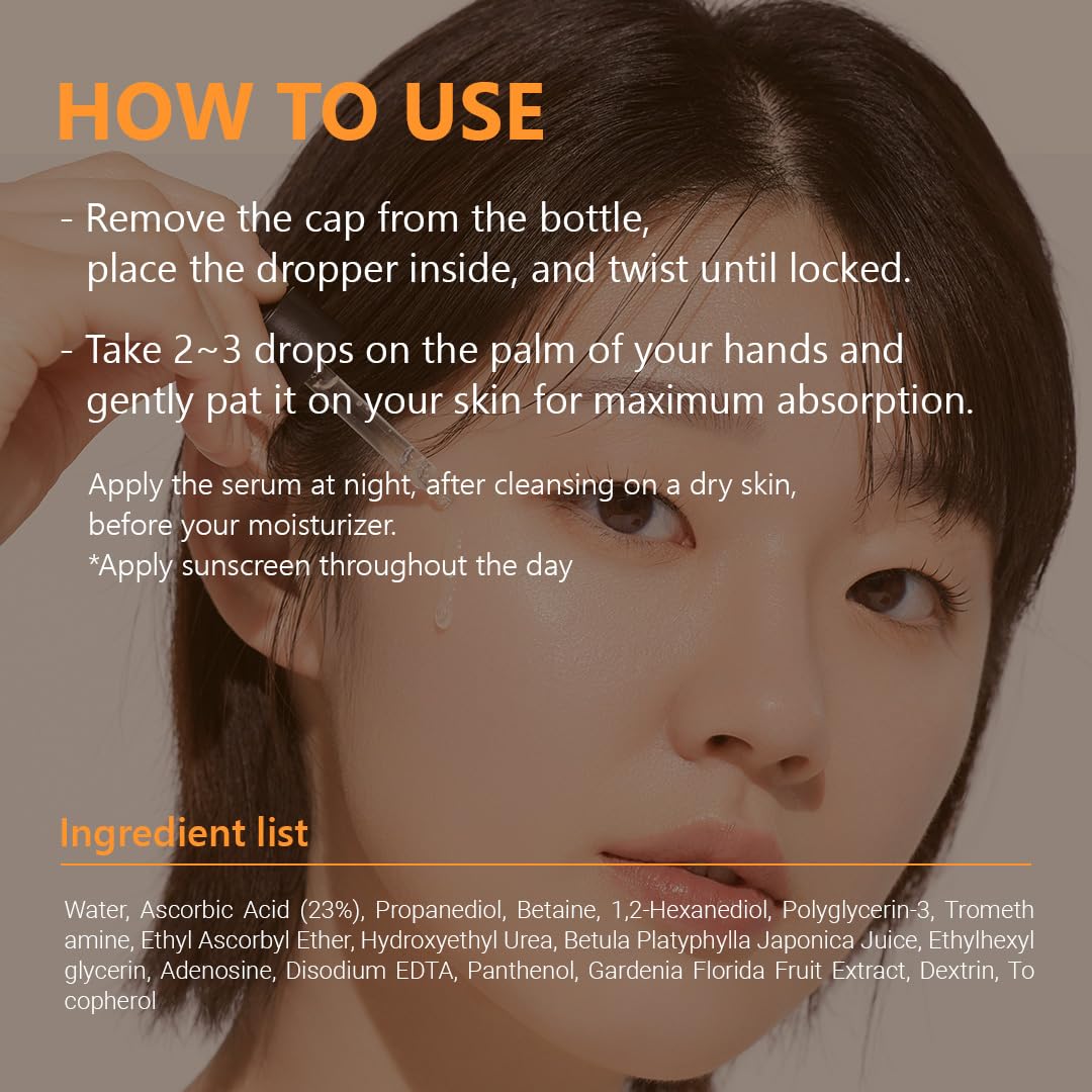 ISNTREE Hyper Vitamin C 23 Serum 20ml | Vitamin E | Panthenol | Even Skin Tone - Image 8