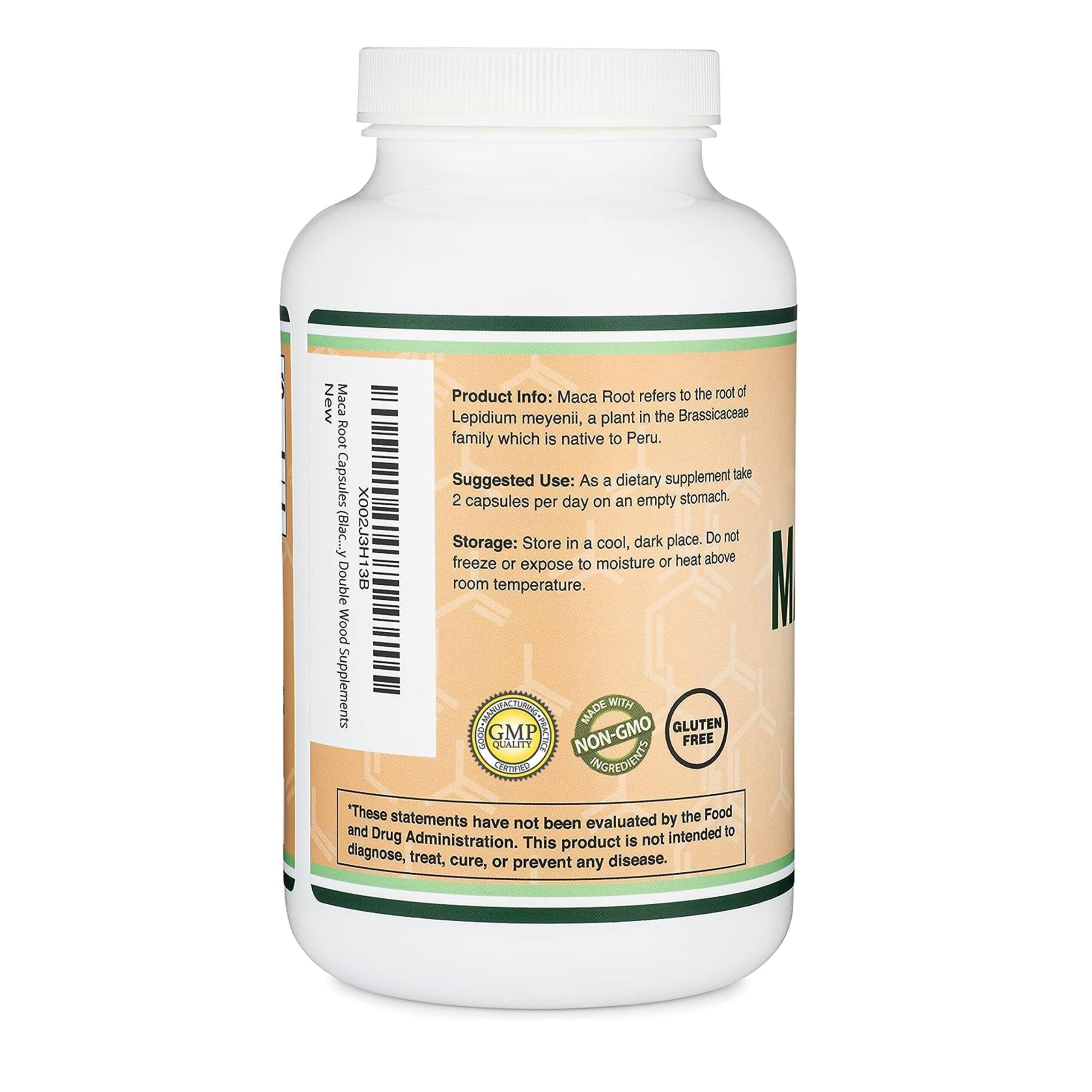 Double Wood Supplements Maca Root Capsules , 300 Count (150 Servings) - Image 3