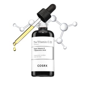 COSRX Pure Vitamin C 23% Serum with Vitamin E & Hyaluronic Acid, Brightening & Hydrating Facial Serum for Fine Lines, Uneven Skin Tone & Dull Skin, 0.7oz/20g