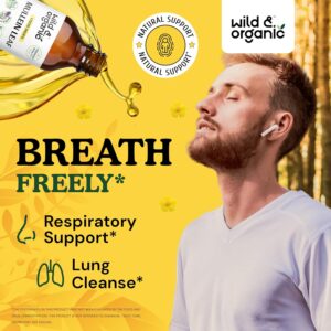 Alternative view of Wild & Organic Mullein Drops for Lungs - Natural Lung Detox & Cleanse 2oz
