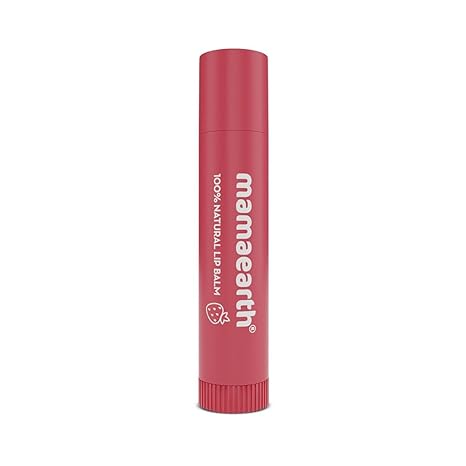 mamaearth Strawberry Tinted 100% Natural Lip Balm with Vitamin E