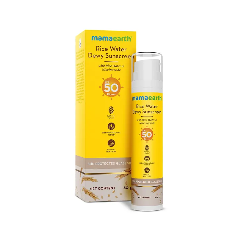mamaearth Rice Water Dewy Sunscreen 50g
