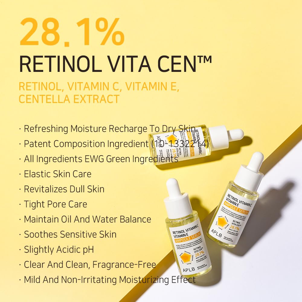 APLB Retinol Vitamin C Vitamin E Ampoule Serum | RETINOL VITA CEN™ 28.1% 1.35 FL.OZ - Image 4