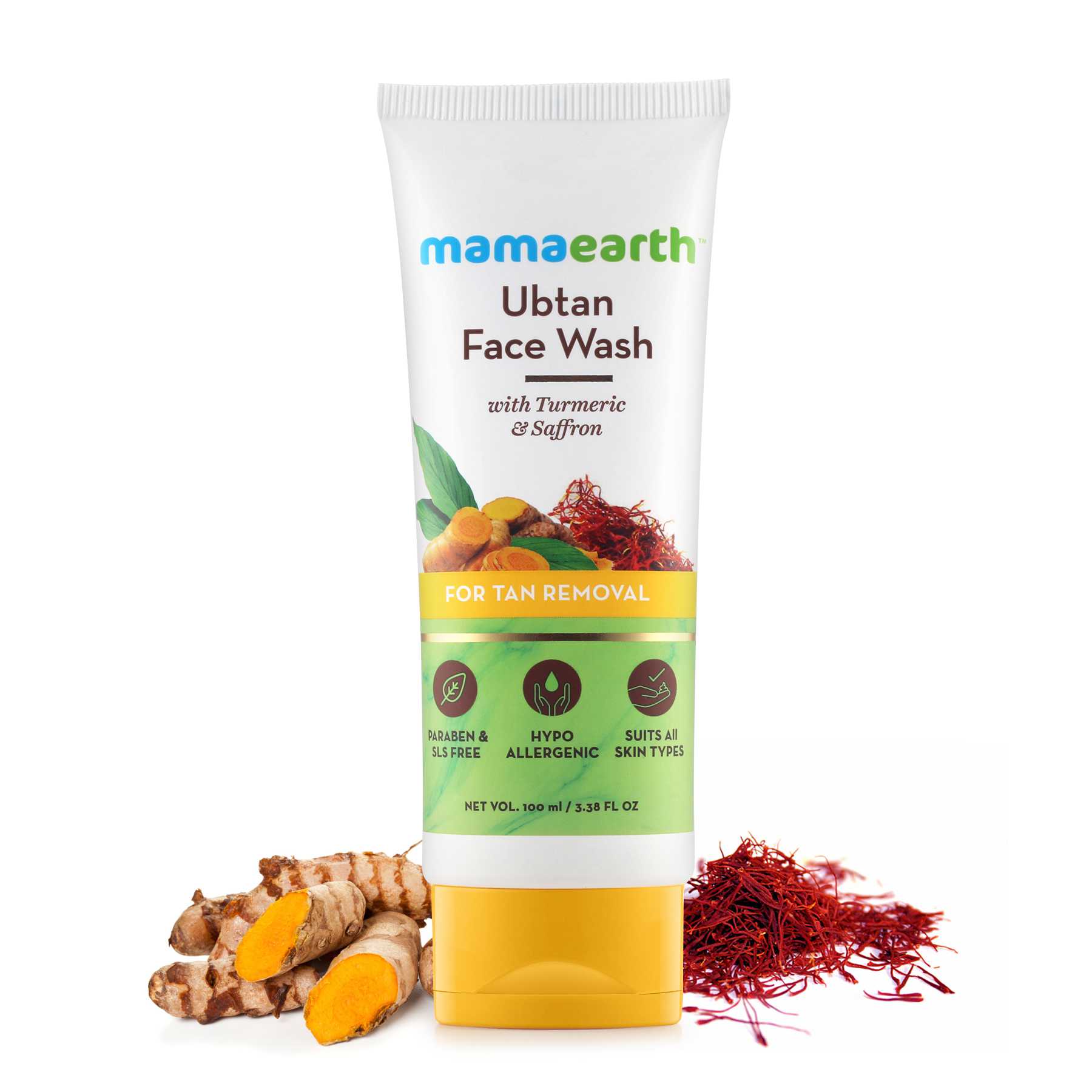mamaearth Ubtan Facewash for tan removal, 100ml