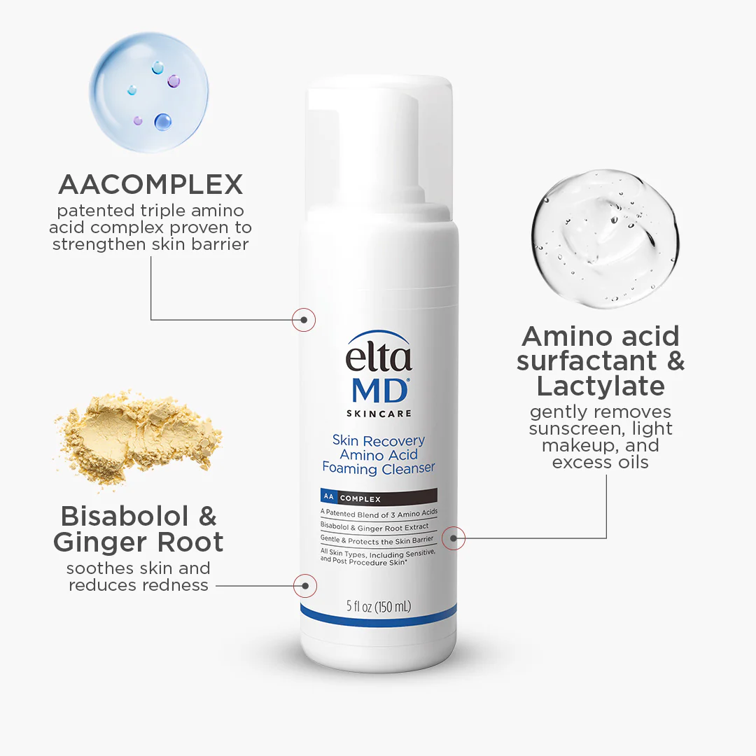 EltaMD Skin Recovery Amino Acid Foaming Cleanser 5oz - Image 5