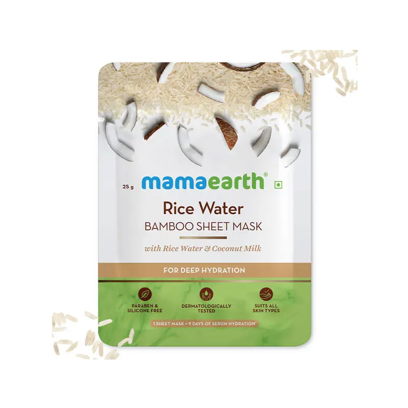 mamaearth Rice Water Bamboo Sheet Mask