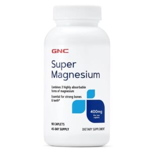 GNC Super Magnesium 400mg, 90 Caplets