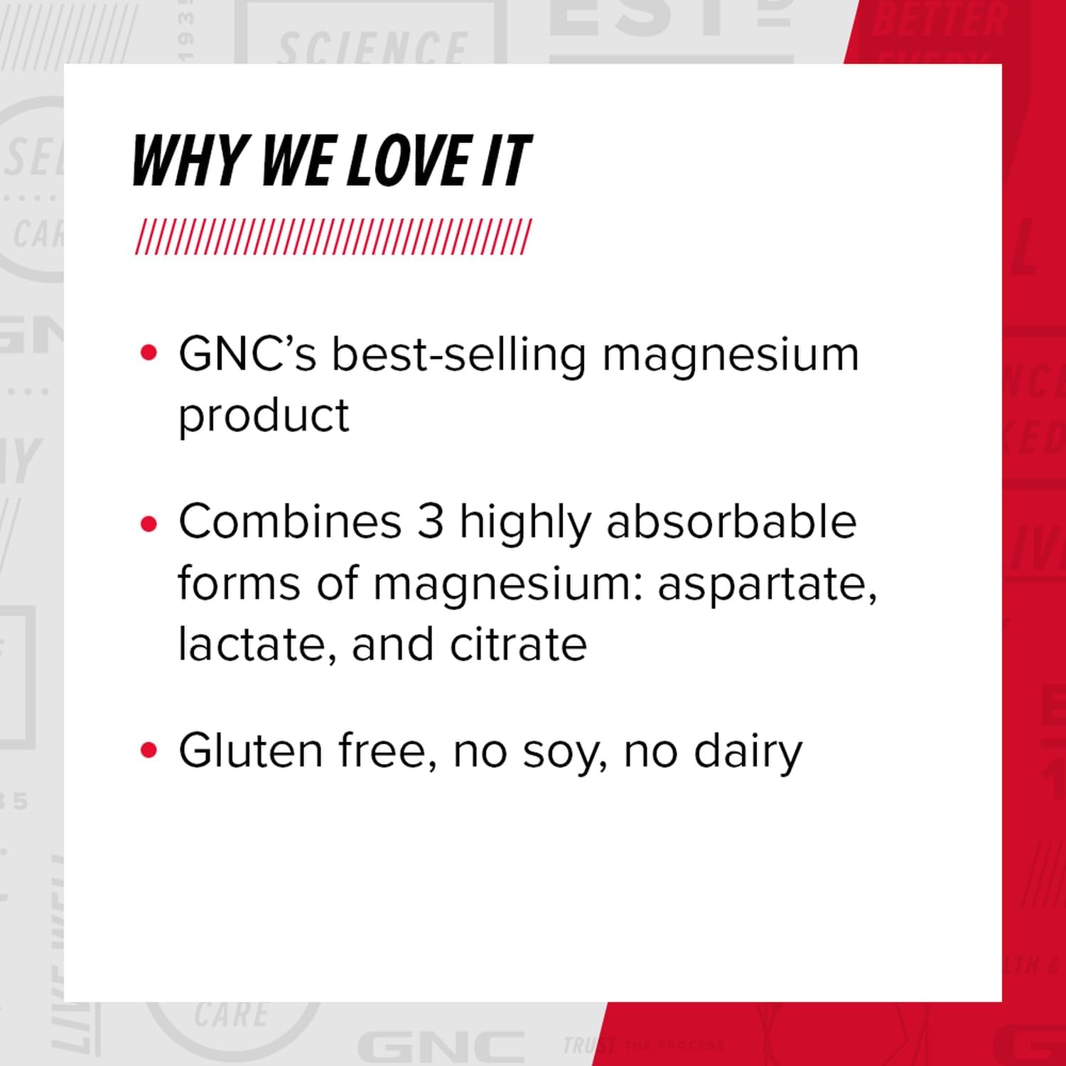 GNC Super Magnesium 400mg, 90 Caplets - Image 4